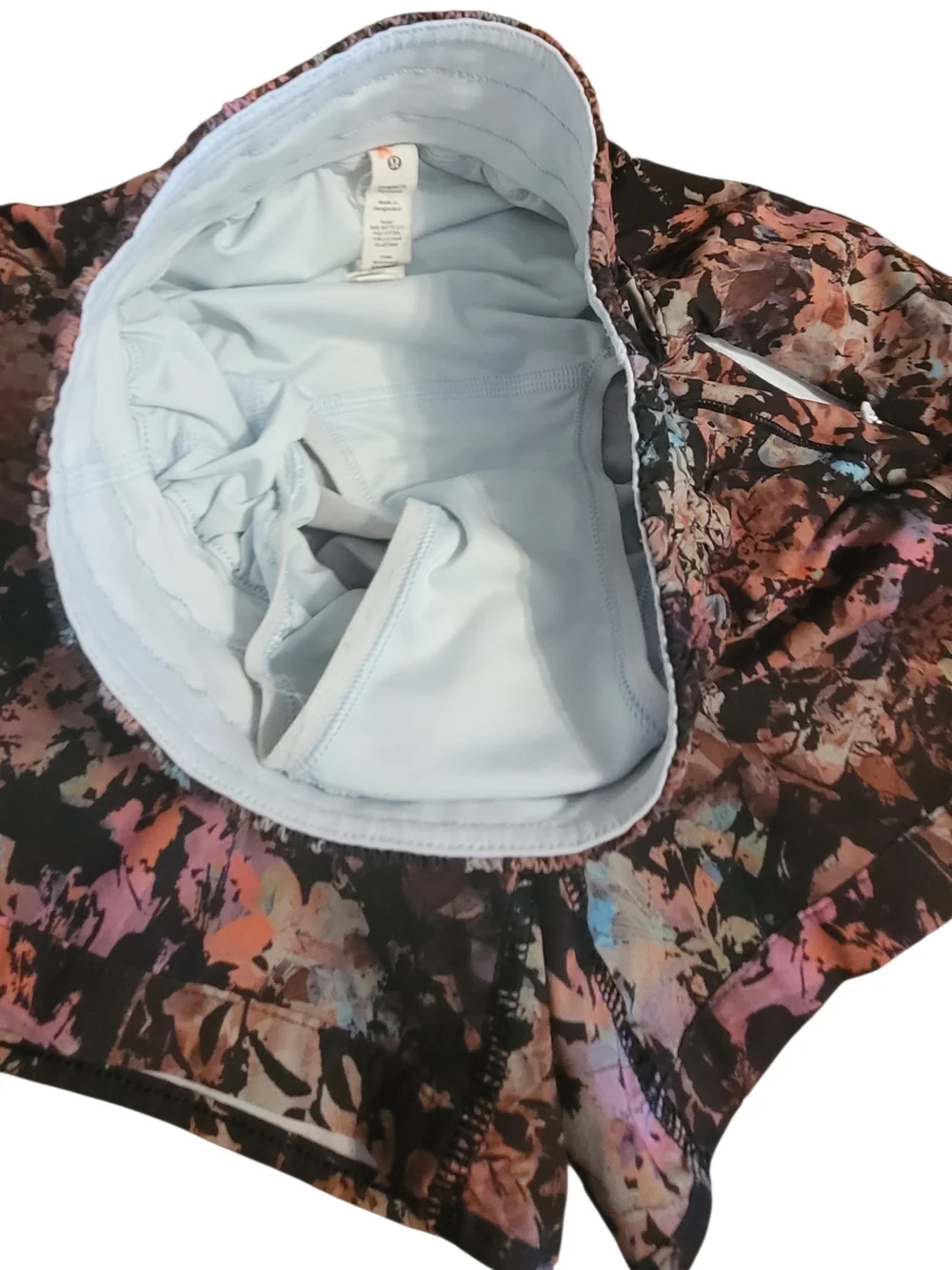 lululemon athletica Black Multicolor Splash Print Athletic Shorts